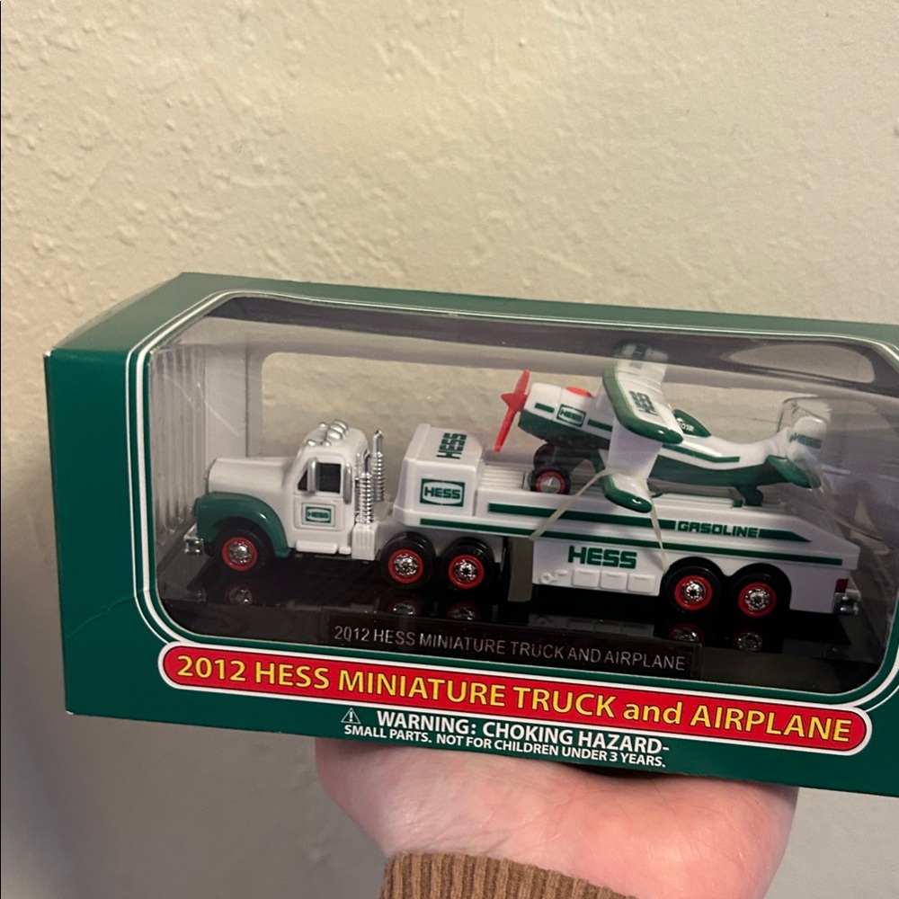 Hess Miniature Truck and Airplane Set - Green and White
